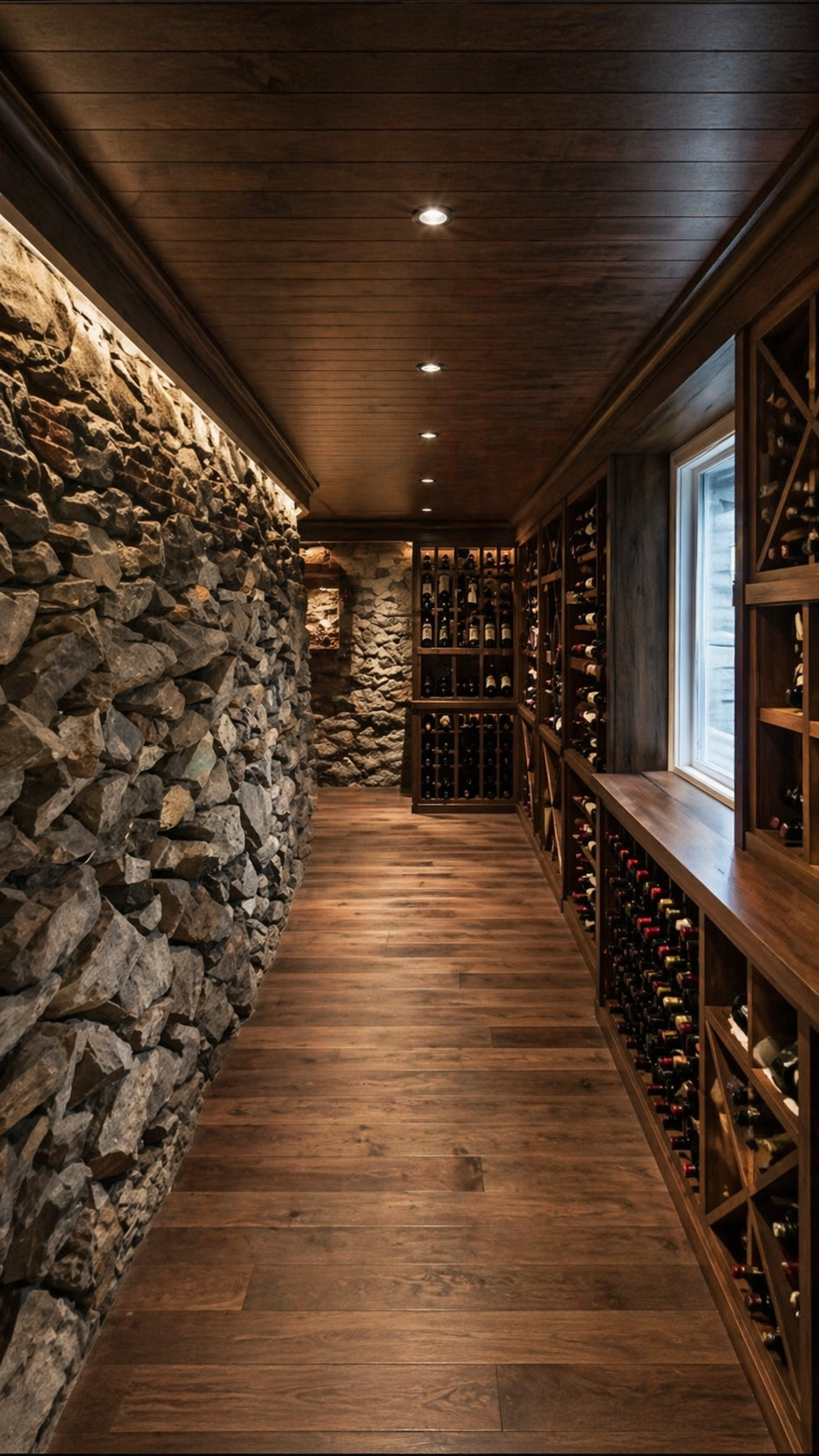 Concept image for a basement wine cellar at 8 Manitou Ridge